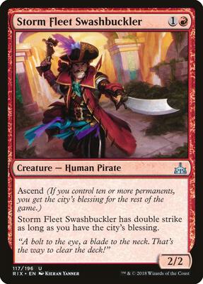 Storm Fleet Swashbuckler card from Rivals of Ixalan