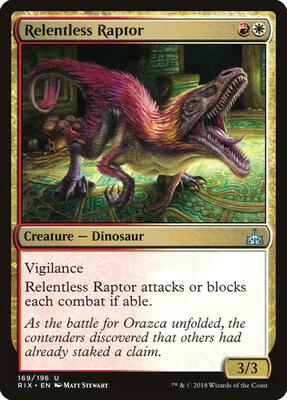 Relentless Raptor card from Rivals of Ixalan