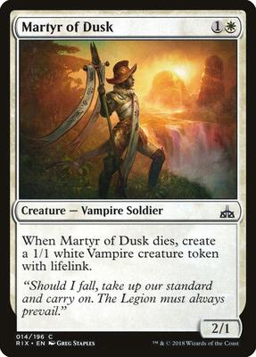 Martyr of Dusk card from Rivals of Ixalan