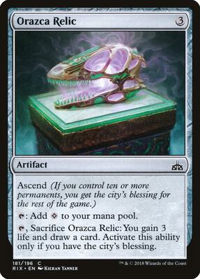 Orazca Relic card from Rivals of Ixalan