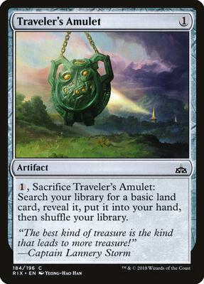 Traveler's Amulet card from Rivals of Ixalan