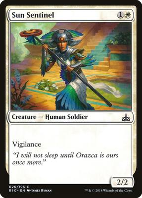 Sun Sentinel card from Rivals of Ixalan