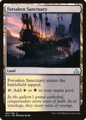 Forsaken Sanctuary card from Rivals of Ixalan