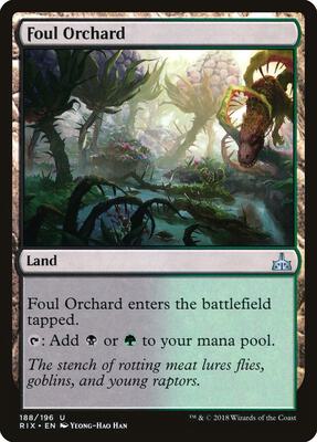 Foul Orchard card from Rivals of Ixalan