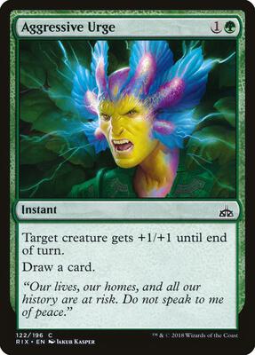 Aggressive Urge card from Rivals of Ixalan
