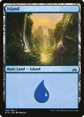 Island card from Rivals of Ixalan