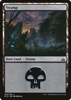 Swamp card from Rivals of Ixalan