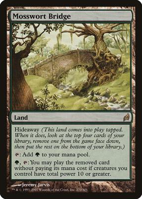 Mosswort Bridge card from Lorwyn
