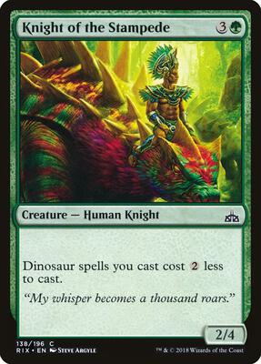 Knight of the Stampede card from Rivals of Ixalan