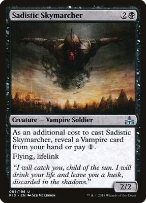 Sadistic Skymarcher card from Rivals of Ixalan