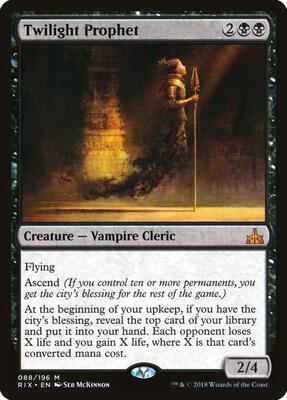 Twilight Prophet card from Rivals of Ixalan