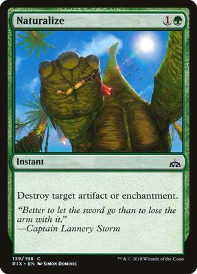 Naturalize card from Rivals of Ixalan