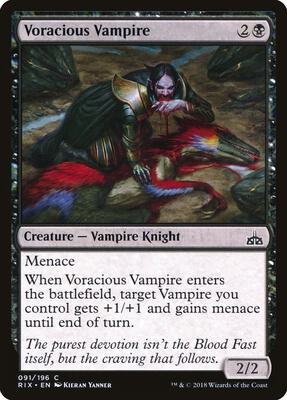 Voracious Vampire card from Rivals of Ixalan