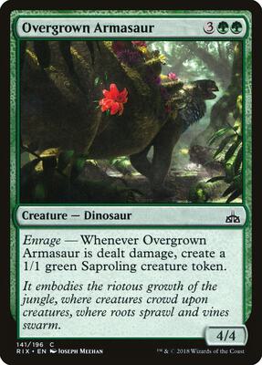 Overgrown Armasaur card from Rivals of Ixalan