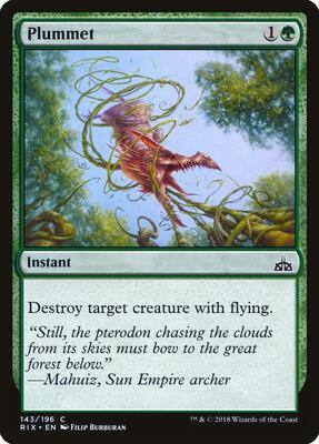 Plummet card from Rivals of Ixalan