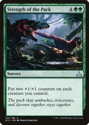 Strength of the Pack card from Rivals of Ixalan