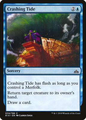 Crashing Tide card from Rivals of Ixalan