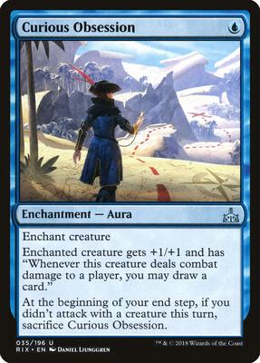 Curious Obsession card from Rivals of Ixalan