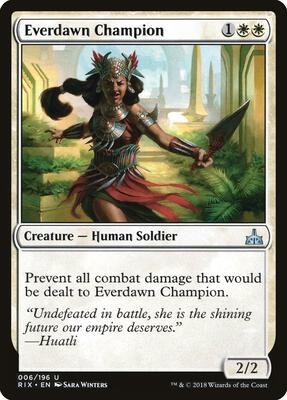 Everdawn Champion card from Rivals of Ixalan