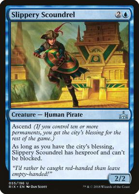 Slippery Scoundrel card from Rivals of Ixalan