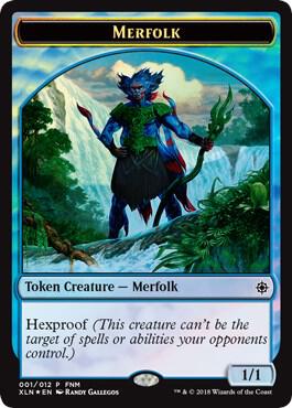 Merfolk // Treasure Double-Sided Token card from FNM Promos