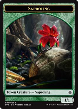Saproling // Treasure (007) Double-Sided Token card from Explorers of Ixalan