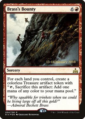 Brass's Bounty (RIX) card from Prerelease Cards