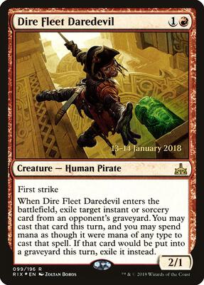 Dire Fleet Daredevil card from Prerelease Cards