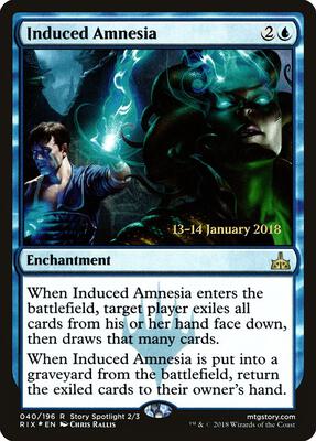 Induced Amnesia card from Prerelease Cards