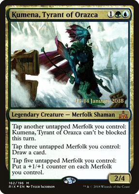 Kumena, Tyrant of Orazca card from Prerelease Cards