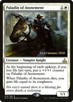 Paladin of Atonement card from Prerelease Cards