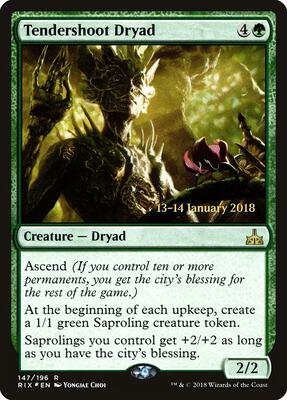 Tendershoot Dryad card from Prerelease Cards