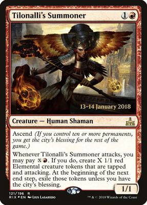 Tilonalli's Summoner card from Prerelease Cards
