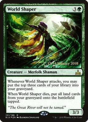 World Shaper card from Prerelease Cards