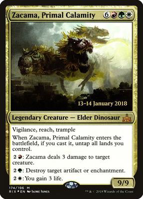 Zacama, Primal Calamity card from Prerelease Cards