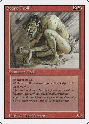 Sedge Troll card from Revised Edition
