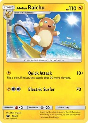 Alolan Raichu - SM65 card from SM Promos