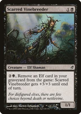 Scarred Vinebreeder card from Lorwyn