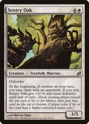 Sentry Oak card from Lorwyn