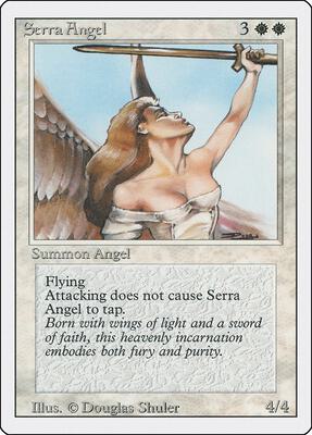 Serra Angel card from Revised Edition