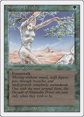 Shanodin Dryads card from Revised Edition