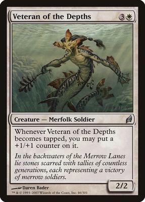 Veteran of the Depths card from Lorwyn