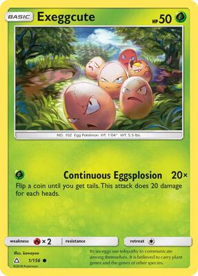 Exeggcute card from SM - Ultra Prism