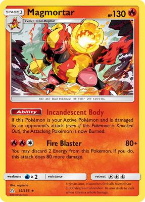 Magmortar card from SM - Ultra Prism