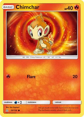 Chimchar (20) card from SM - Ultra Prism