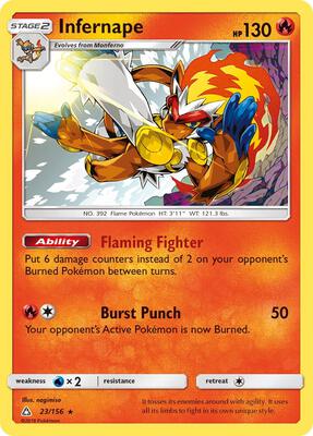 Infernape card from SM - Ultra Prism