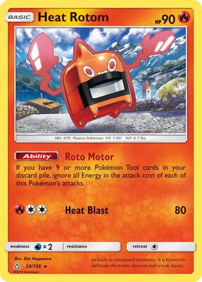 Heat Rotom card from SM - Ultra Prism