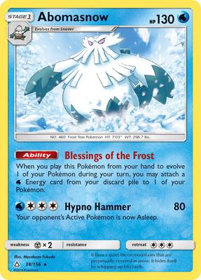 Abomasnow card from SM - Ultra Prism