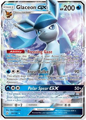 Glaceon GX card from SM - Ultra Prism