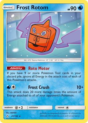 Frost Rotom card from SM - Ultra Prism